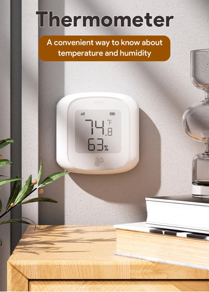 Smart WiFi/Zigbee Temperature and Humidity Sensor Indoor Hygrometer Thermometer with LCD Display Support Home Assistant Zigbee2m