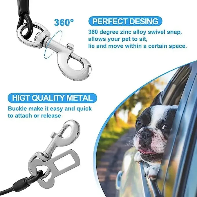 1Pc Chew-Proof Dog Car Harness Durable,Comfy & Secure Seat Belt for Small/Medium Dogs-A Pet Travel Essential