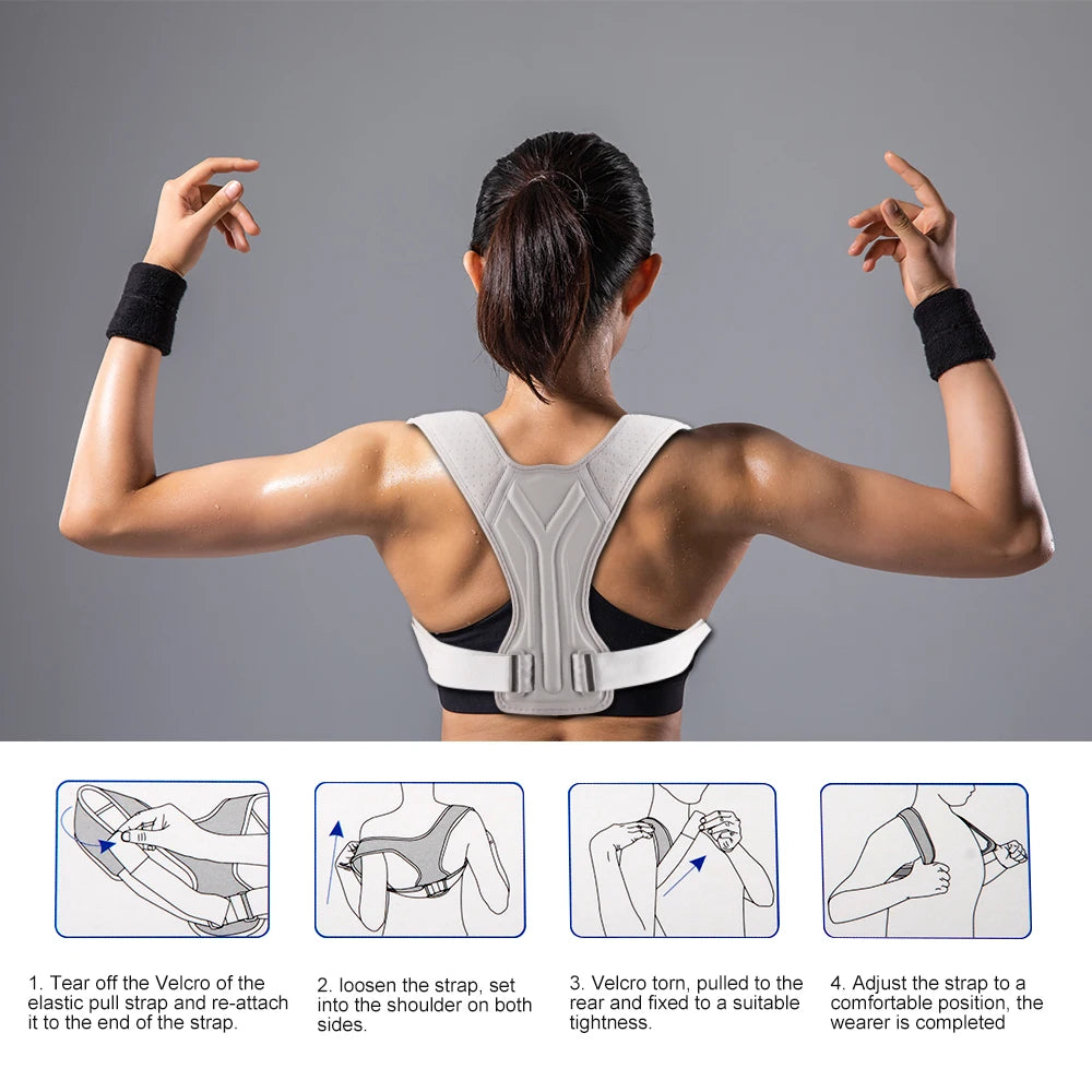 Back Posture Corrector Belt Brace Hunchback Corrector Adult Men and Women Sitting Posture Correction Belt Shoulder Straight Back