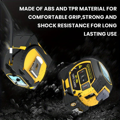 Laser Tape Measure 3In1 Digital Tape Measure 40/60M High Infrared Precision Rangefinder Steel Measuring with Large Display Tool