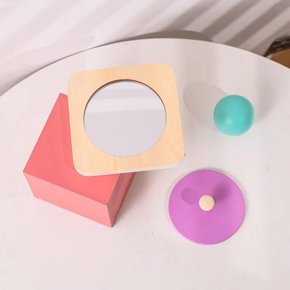 Black and White Newborn Mirror Toys Baby Tummy Time for Babies Montessori Development Crawl High Contrast Activity Sensory Toy