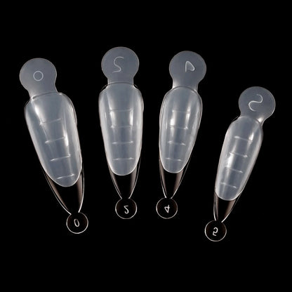 12/60pcs Reusable Soft Silicone Pads Stencil French Forma Sticker for Poly Nail Gel Duet System Dual Form for French Manicure &^