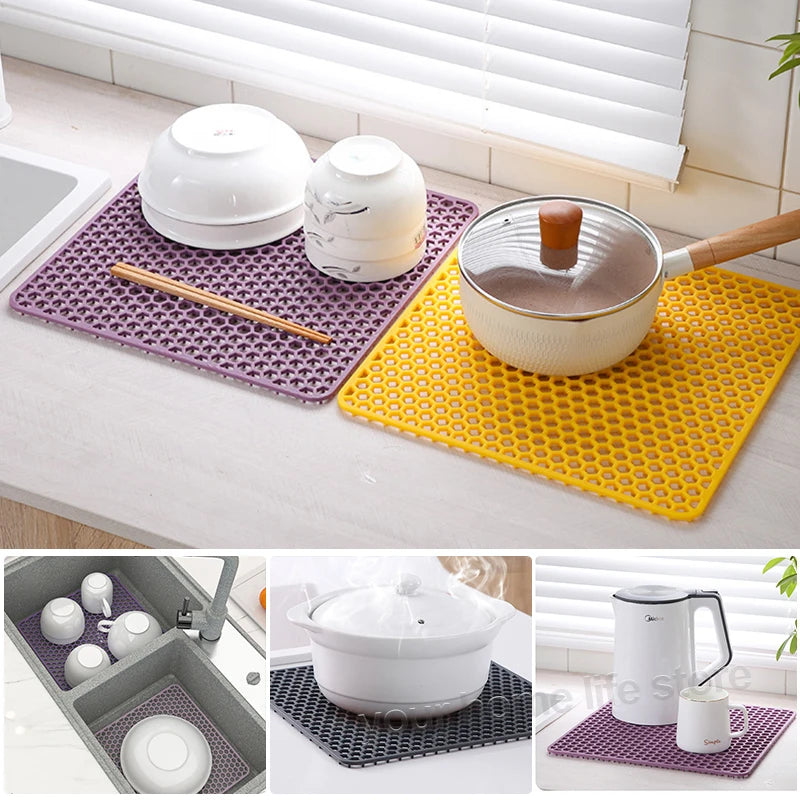 Sink Protectors for Kitchen Sink,Silicone Sink Mats for Bottom of Kitchen Sink Grid Accessory,Non-Slip Sink dish drying Mat