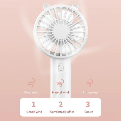 Portable Handheld Fan Small Cooling Fan USB Rechargeable Eyelash Eyelash Mute Cooler Handheld Fan Mini USB Rechargeable Desk