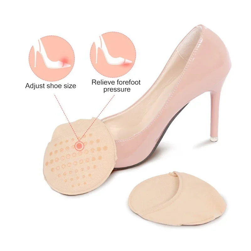 Womens High-Heeled Shoe Insoles-Ergonomic Half Insoles Protective Five-toe Forefoot Pads Ultra-Absorbent Non Skid Half Sock