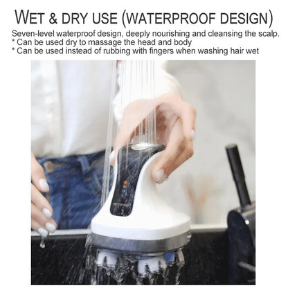 Electric Scalp Massager 4D Head Massage Multi Claw Antistress Relax Relieving Headache Scratcher Hair Growth for Adults Pets