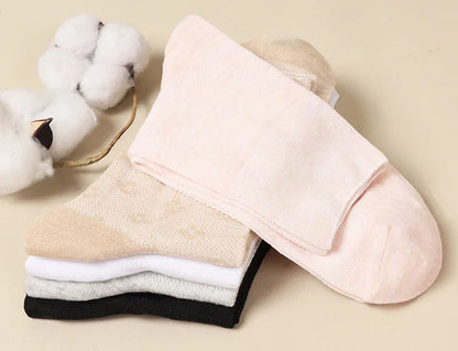 5Pairs Comfortable and Supportive Diabetic Socks for Men and Women Moisture wicking Cotton Fabric Non-binding Top Business Socks