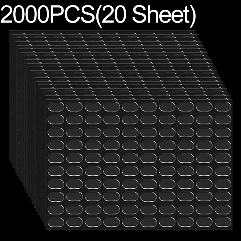 100-2000PCS Clear Gel Glue Pads Double-sided Adhesive Dots Removable Sticky Patch No Trace Wall Hanging Crafts Poster Doll Glue