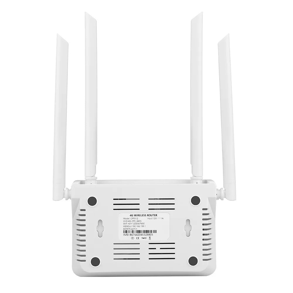 WiFi Router 4G LTE WIFI Extender Repeater 150Mbps 4 Antennas Power Signal Booster Intelligent Micro SIM Card for Home Office