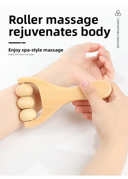 Wooden Face Massage Tools Set Kit Face Sculpting Tool Skin Care Facial Massager Cupping Contouring Facial Roller