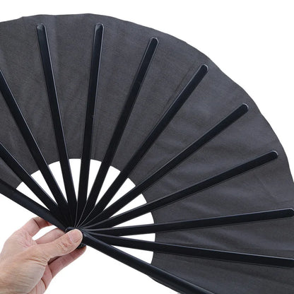 Large Kung Fu Sound Fan Plastic Bone Martial Arts Performance Elegant Hand Folding Stage Fan Opera Magic Props Summer Cool Fans