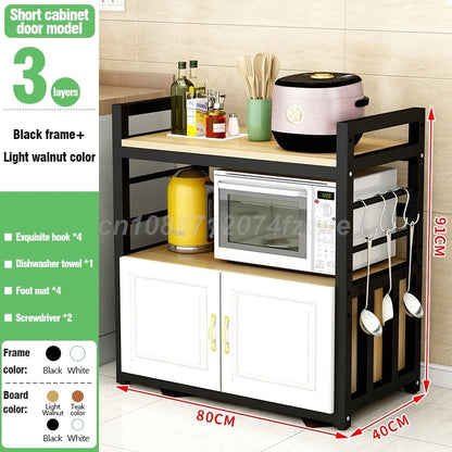 Kitchen  Islands Shelf  Storage Rack Home Organizer Cabinet Furniture With Non-slip Feet For Kitchens Complete Cabinets