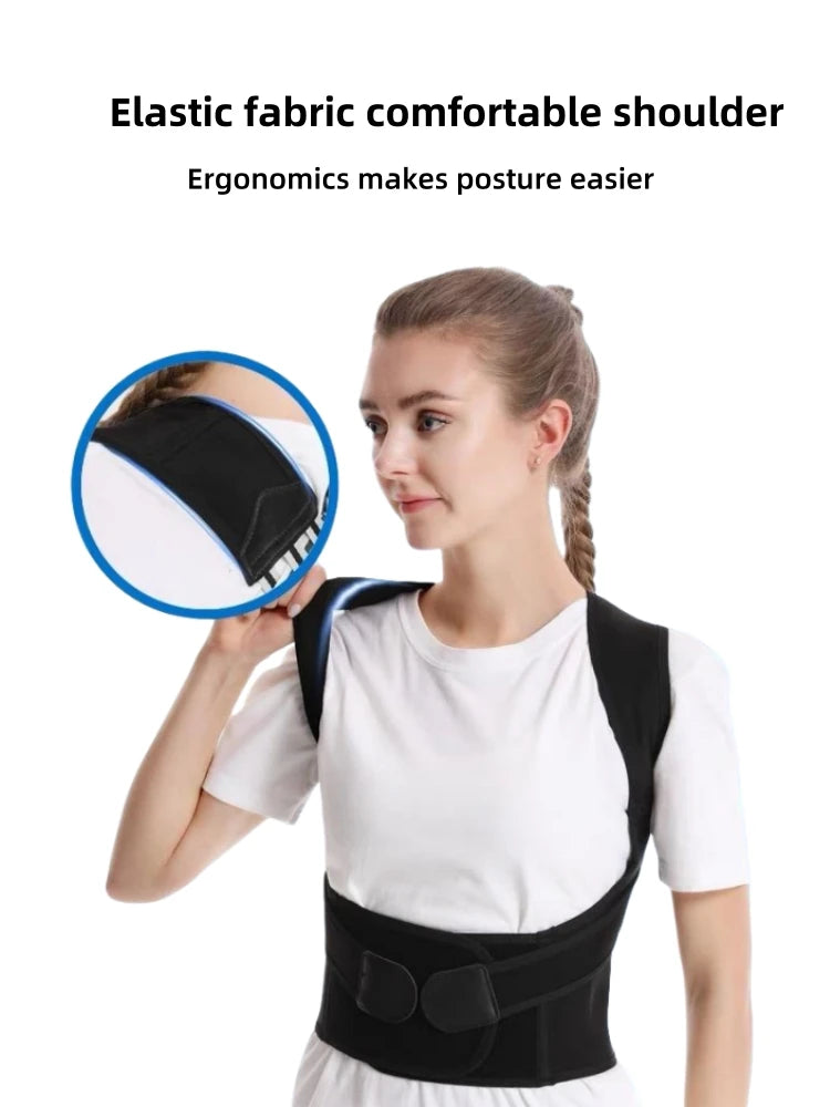Posture Back Brace Adjustable Back Support Strap to Men and Women Prevent Spinal Distortion and Hunchback Suitable for Exercise