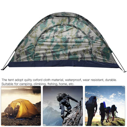 Camping Tent Fishing Tent Leisure Tent Outdoor Single Person Leisure Windproof Tent for Camping Fishing Climbing Camouflage