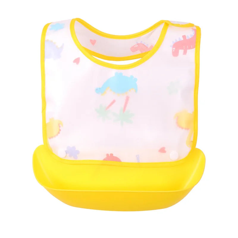 Baby Bib Imitation Silicone Waterproof Rice Pocket Food Eat Dinner Clothing Feeding After Meals Bavoir Tablier Слюнявчики