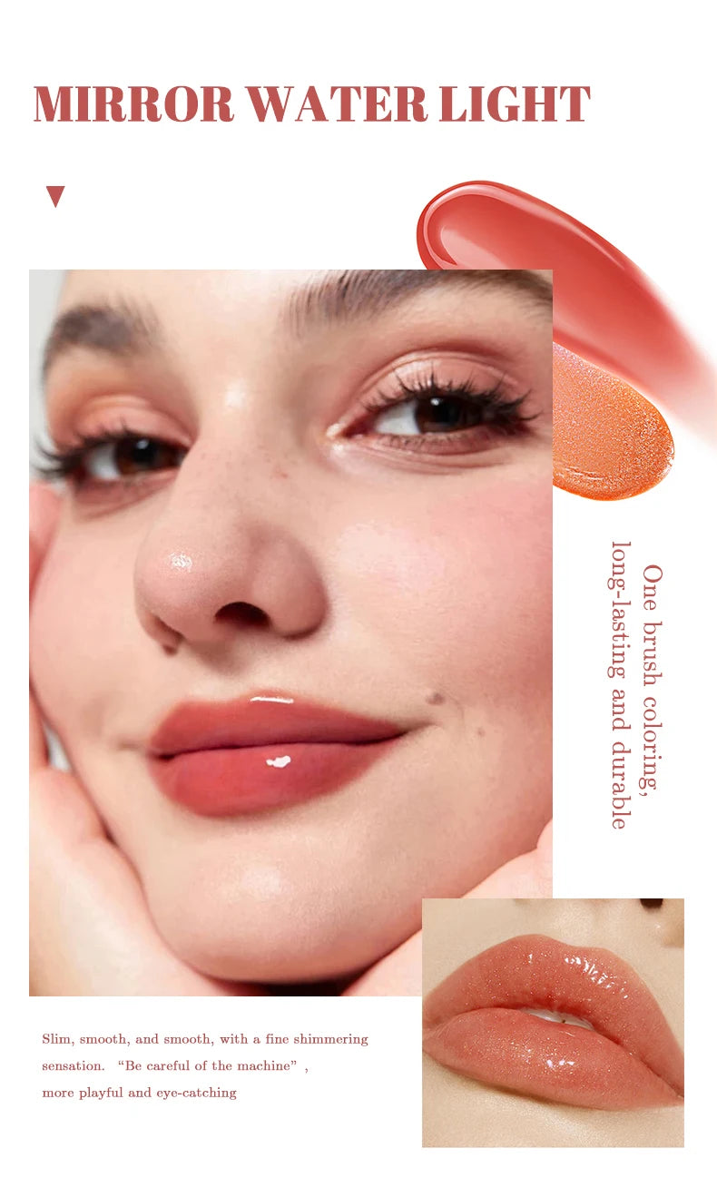 MAGIC CASA 6pcs/set Small bottle Hydrating Jelly Lip Oil long-lasting Moisturizing  smooth shimmering Lip Hydrating Liquid