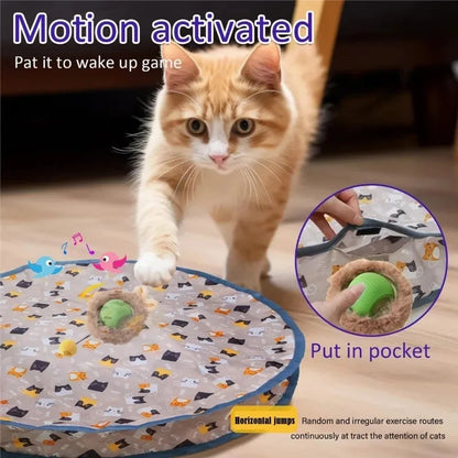 Interactive Cat Toy with 3 Modes New Cat Interactive Ball Toy  Auto on/Off Motion Activated Fun Hide & Seek Game for Cats Dogs