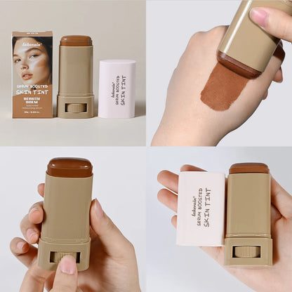 Magic Eraser Foundation Stick Serum Boosted Skin Tint Foundation Stick Smooth Plumper Hight Coverage Travel Bronze Foundation