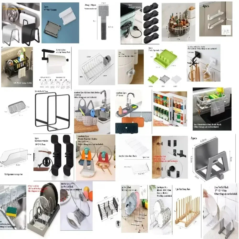 Expandable Pot and Pan Organizers Rack Holder Kitchen Cabinet Pantry Bakeware Organizer Rack with 6 Adjustable Compartments
