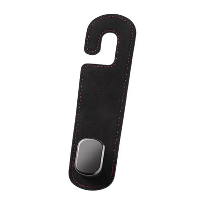 1Pcs Universal Car Suede Alloy Seat Hook Stowing Rear Seat Headrest Hook Storage Hanger Hanging Hooks Car Interior Accessories