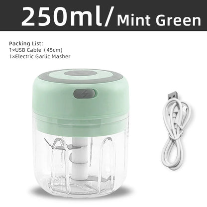 Electric Kitchen Food Chopper Mini Garlic Masher crusher USB Portable Meat Grinder Vegetable Chopper for Kitchen Gadgets
