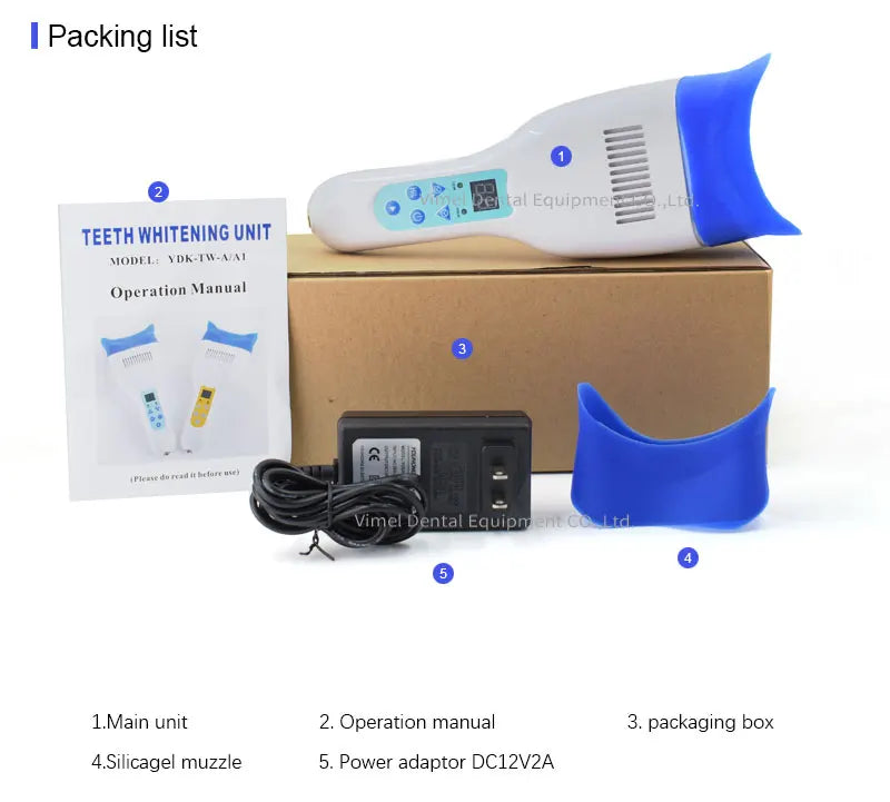 3W portable Dental Unit Bleaching Machine LED Teeth Whitening Light with 10pcs  Blue LED Lights