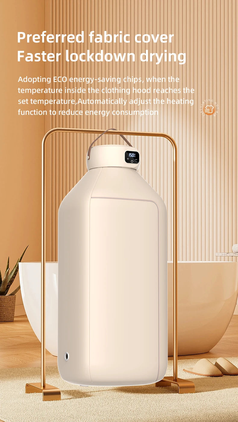 Portable Electric Clothes Dryer Multifunctional Dryer Machine Foldable Clothes Dryer with Timer Mini Clothes Dryer For Travel