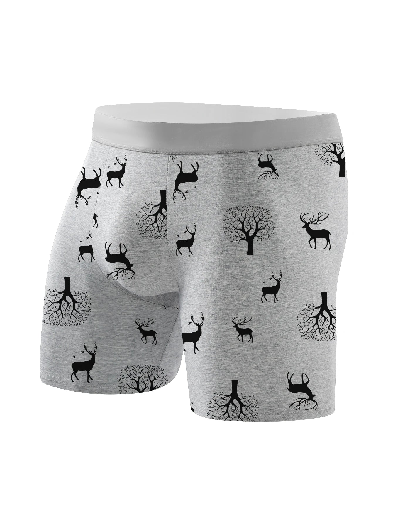 4pcs Men's Underwear Sports Fitness Boxer Briefs Breathable and Comfortable Long Panties Athleisure Fashion Long Panties