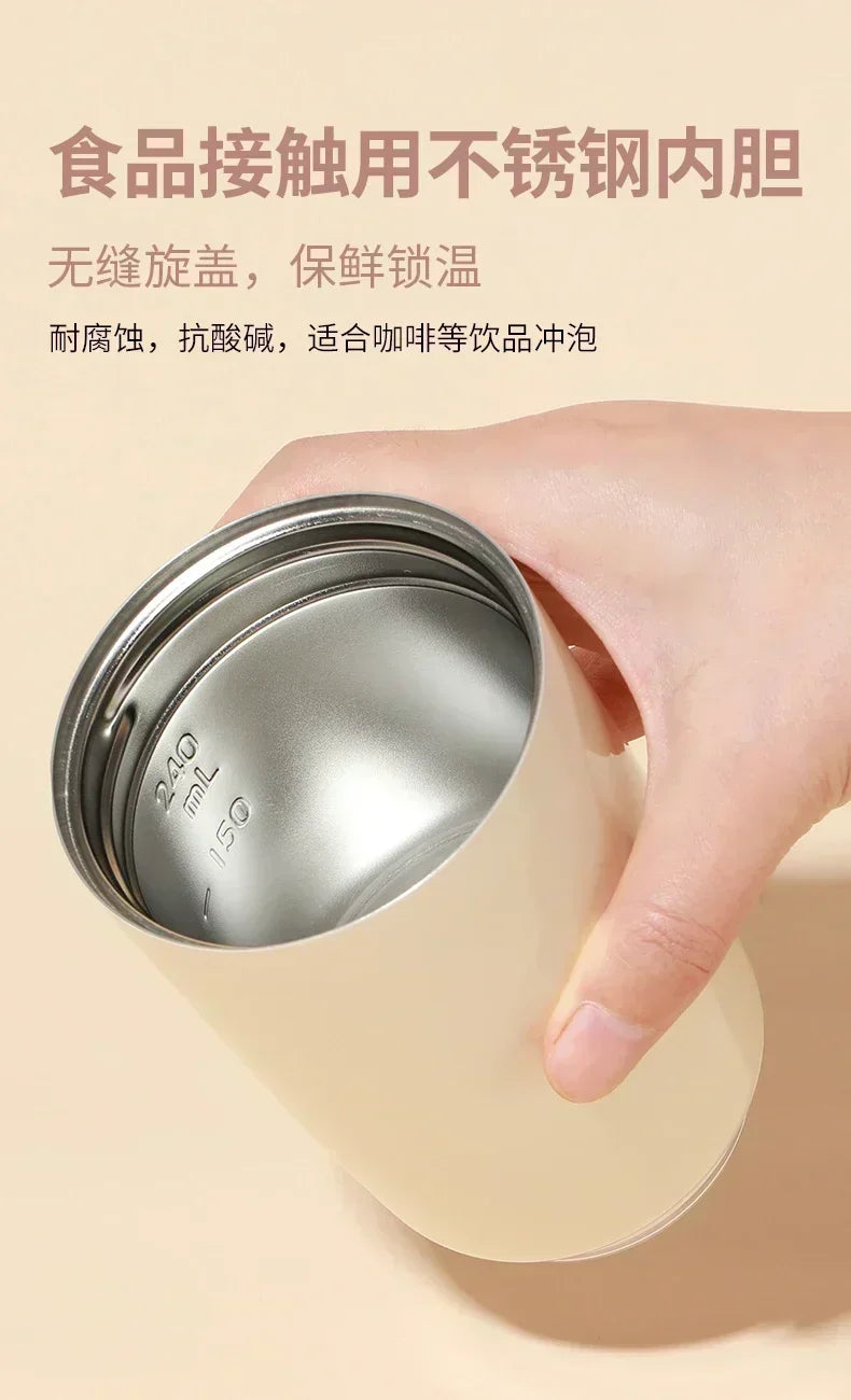 480ml Insulated Water Bottles 2024 New Thermos Bottle Stainless Steel Water Bottles Drinking Bottle Coffee Cup Travel MugTumbler