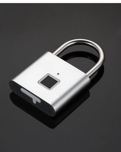 Fingerprint Padlock Locker Lock Smart Pad Lock Waterproof Small Portable Padlock with USB Charging for Locker   Luggage Suitcas