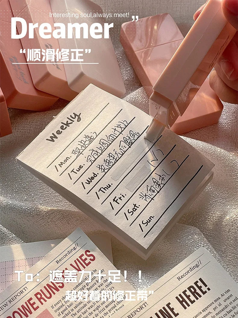 6 Pcs Correction Tape School Supplies Stuff Whiteout Portable Students Study Tools Writing Tapes Kids Tipex