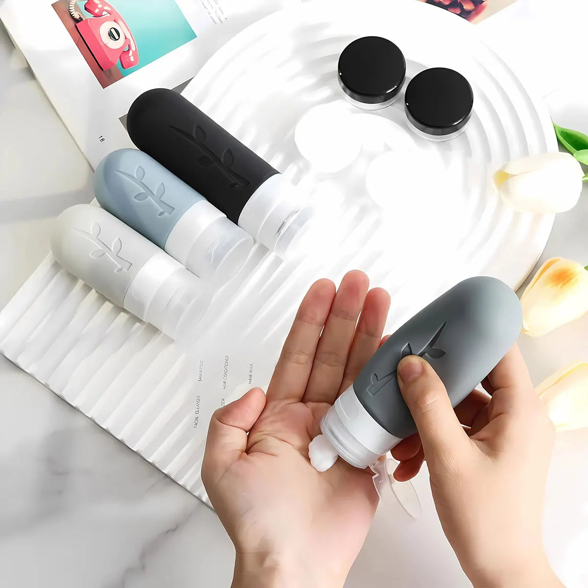 17 travel bottles for toiletries, leak proofand refillable liquidshampooandconditioneressentialfor travel toiletries bottles-liu