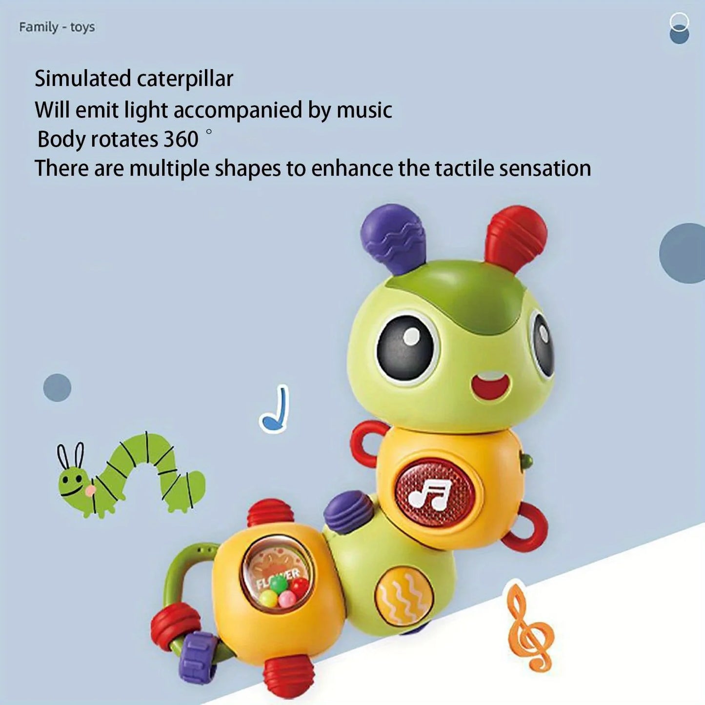 Baby Musical Sensory Toys for Babies 6-12 Months,Infant and Toddler Sound and Light Interactive Toy Motor Skill Toys for Kids