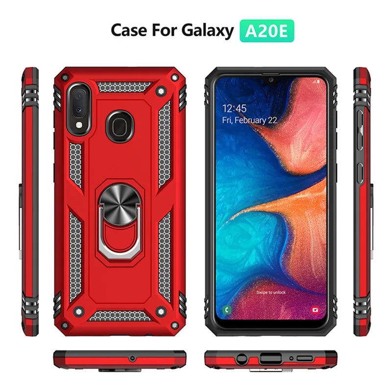 for Samsung A20e Armor Shockproof Case for Samsung Galaxy A20e Military Protective Ring Holder Magnet Cover for Samsung A 20e