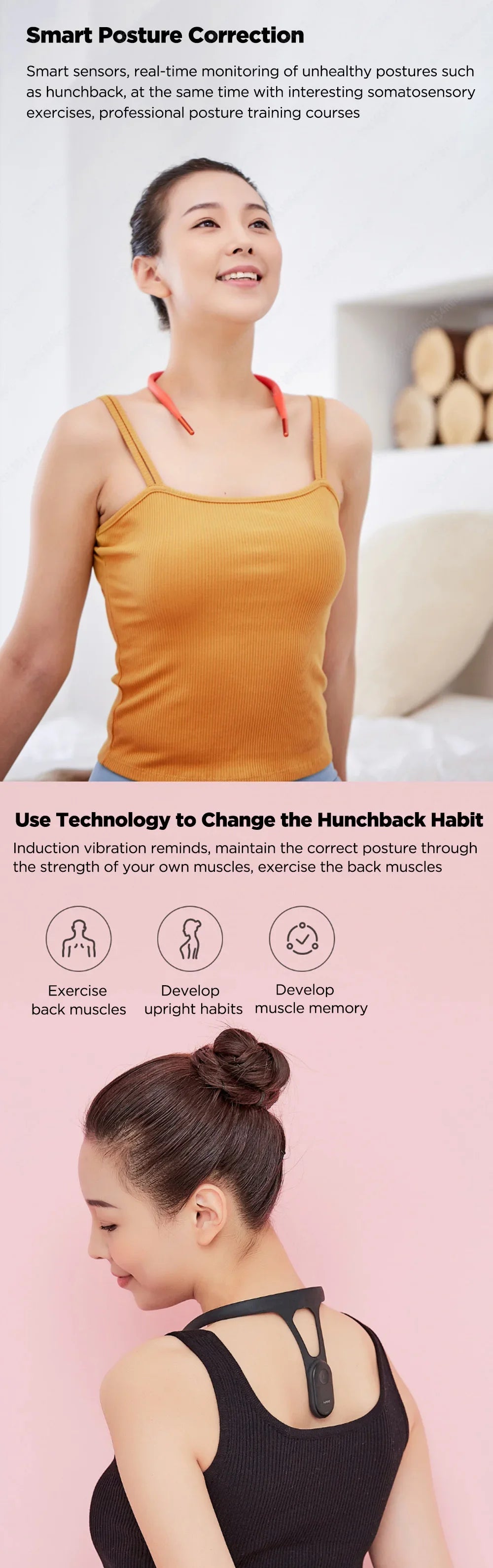 XIAOMI MIJIA Hipee Smart Posture Correction Device Realtime Scientific Back Posture Training Monitoring Corrector for Adult