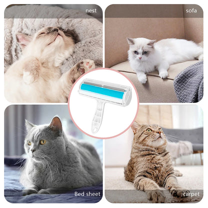 Pet Hair Remover Roller Reusable Lint Roller Dog Cat Fur Remover Portable Pets Hair Removal Cleaning Tool Hairs Scraper for Home