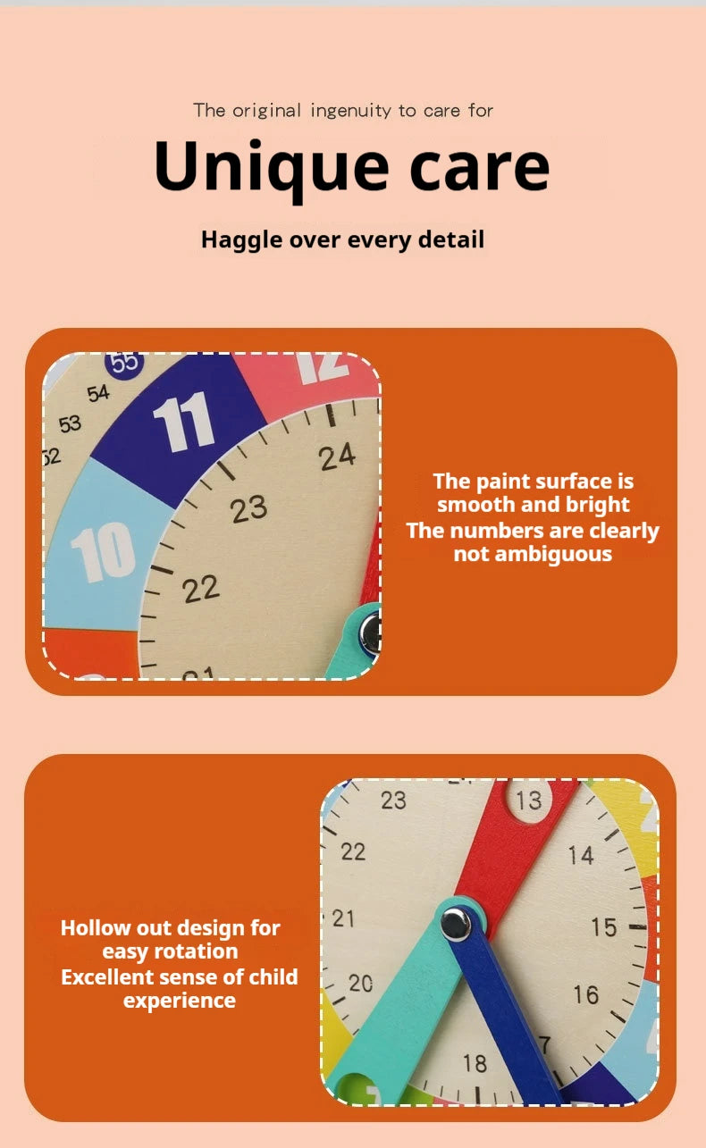 Clock model, mathematics, kindergarten clock teaching aids, children, primary school students, first and second grade, time cogn