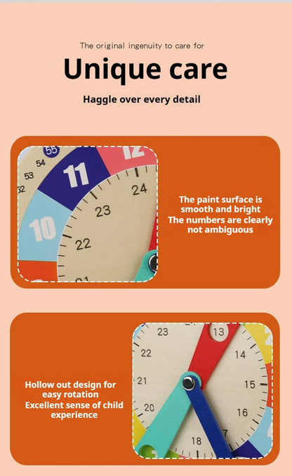 Clock model, mathematics, kindergarten clock teaching aids, children, primary school students, first and second grade, time cogn