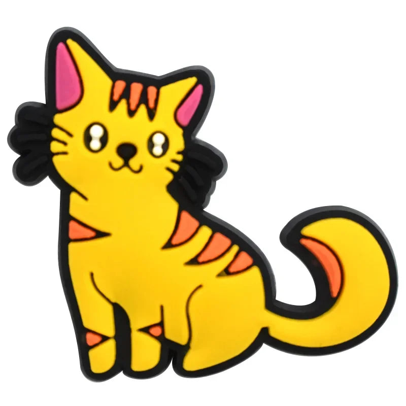 Cute Cats Shoe Charms Decoration for Crocs Pin Accessories Bracelet Wristband Party Gifts