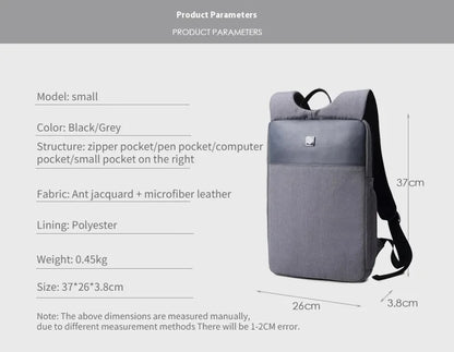 Men's 14/15 Inch Laptop Backpack Slim Casual Computer Backpack Ultra Light Waterproof Bag Suitable for Business