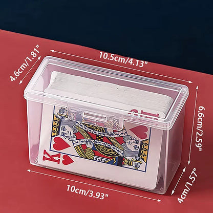 New Transparent Plastic Boxes Playing Cards Container PP Storage Case Packing Poker Game Card Box For Board Games