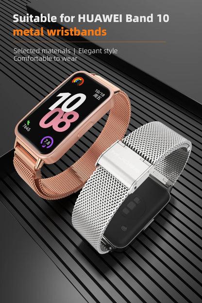 Metal Strap For Huawei Band 10 Stainless Steel WatchBand for Huawei Band 9 Wristband for Huawei Band 8 Replacement Accessories