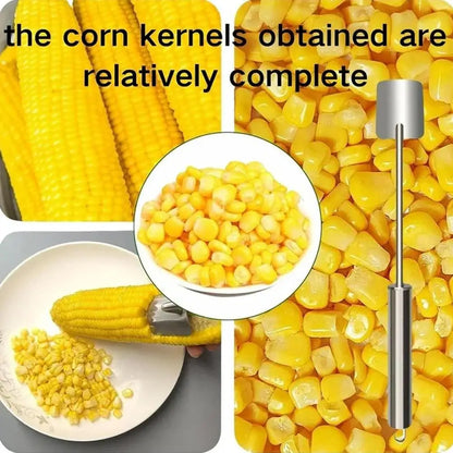 Long Handle Stainless Steel Corn Stripping Tool Corn Stripper Tool Corn on the Cob Remover For Kitchen and Outdoor Dining