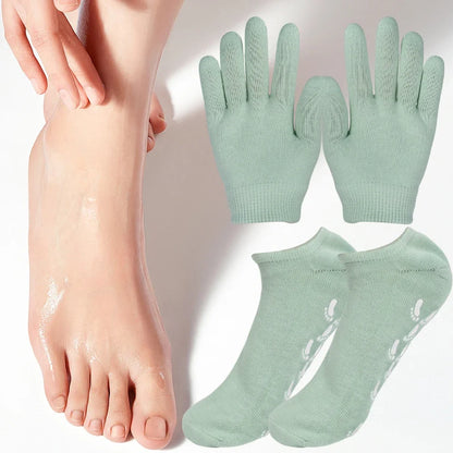 Silicone Moisturizing Mask Socks Reusable Exfoliating Anti Crack Protective Gloves Dry Dead Skin Remover Tools Hand Foot Care
