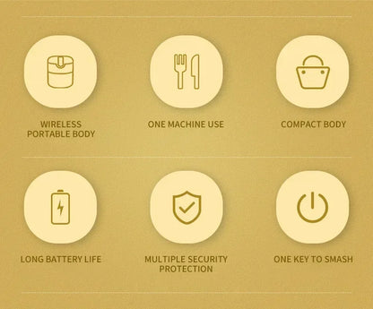 Electric Mini Garlic Vegetable Chopper Garlic Masher Portable Chopper Multi Function Meat Grinder Masher Machine  Usb Charging