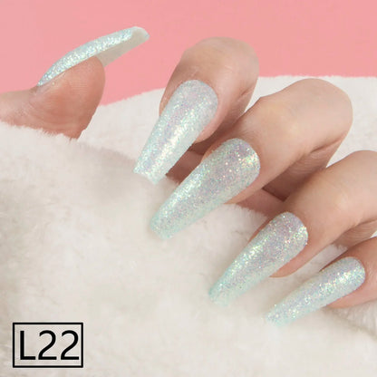 1 Set Glitter False Nail Tips Full Cover Ballerina Fake Nail Tips Press on Nail Tips Coffin