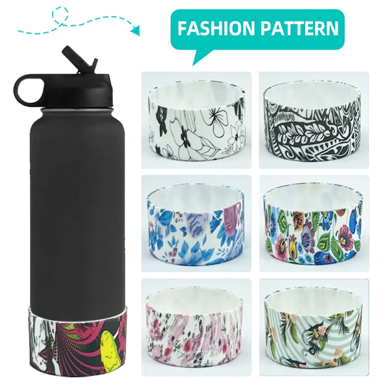 Protective water transfer printing Silicone Boot Compatible with Tumbler 20-40oz & Hydro Flask Water Bottle 12-24oz