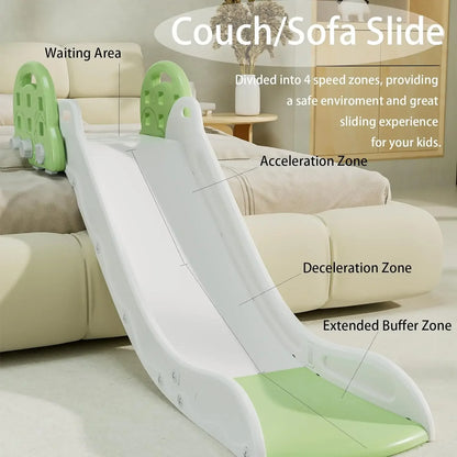 Kids Sofa Slide Climbing Slide for Bed Sofa Stair for Kids Toddlers Boy Girl Adjustable Toy Slide Climber Playset Toy Playground