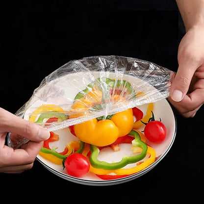 Reusable Disposable Food Cover Plastic Wrap Durable Elastic Food Lids for Bowls Elastic Plate Covers For Kitchen Food Saver Bag