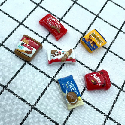 Resin Miniature Refrigerator Cartoon Snacks Refrigerator Magnets Home Decor Magnets Food Decor Magnets